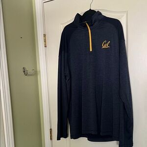 Champion Navy Pullover with Gold Trim and Cal Logo
